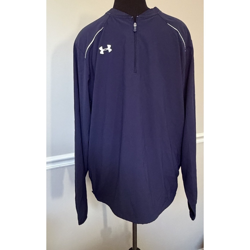 Under Armour Jacket Men Size L Quarter Zip Soft Shell Lightweight Windbreaker